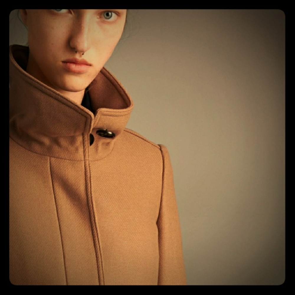 Brooks Brothers Wool Cowl Neck Coat Size 12